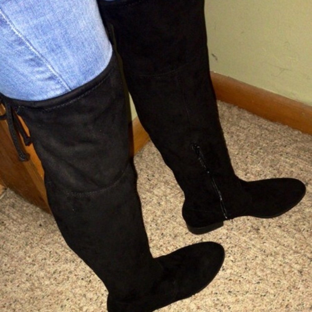 Black over the knee boots